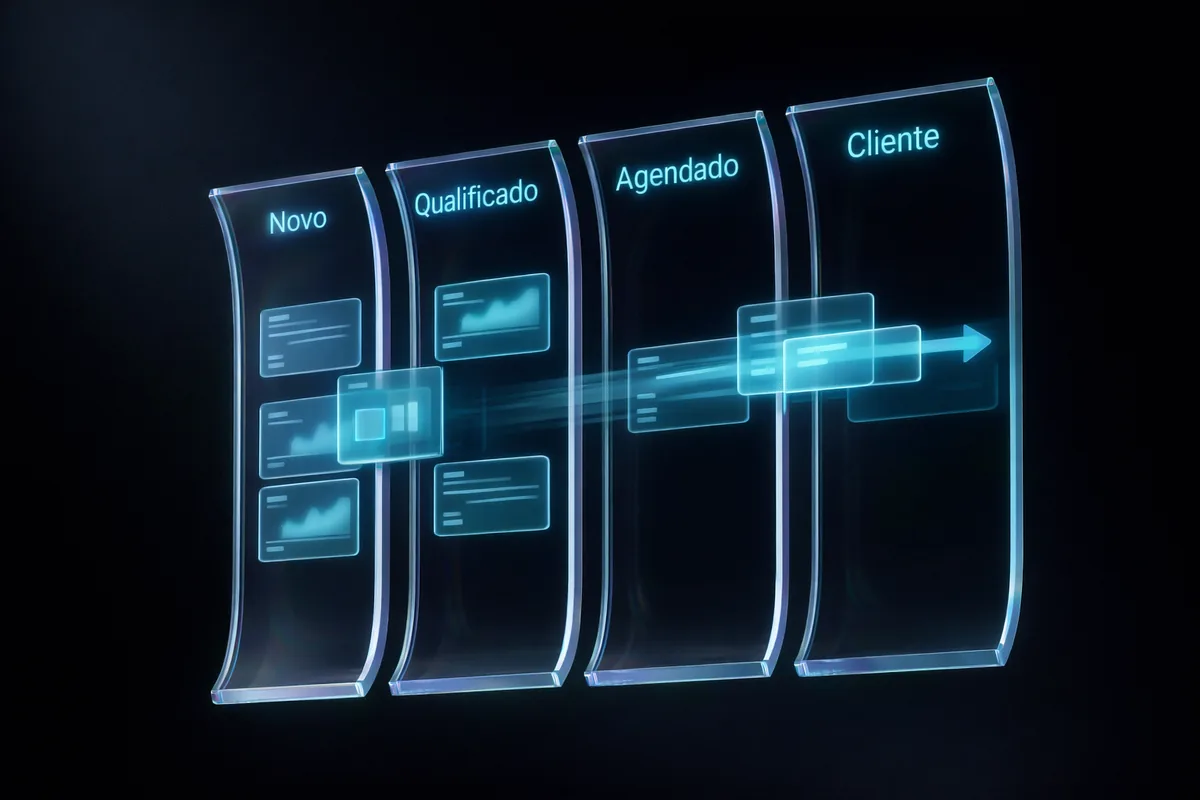 Funil de vendas no WhatsApp: novo, qualificado, agendado, cliente — Salvix